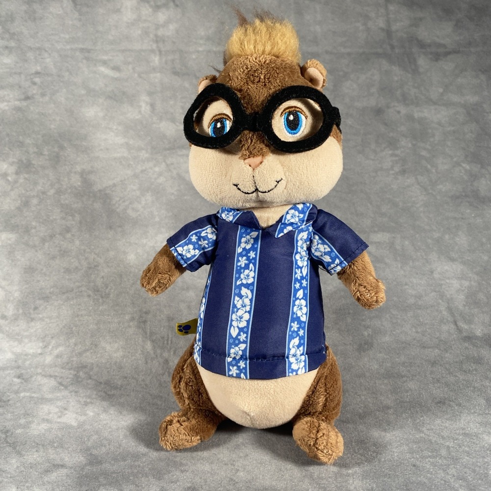 Build A Bear Simon 10" Plush Alvin and the Chipmunks Blue Hawaiian "Chipwrecked"